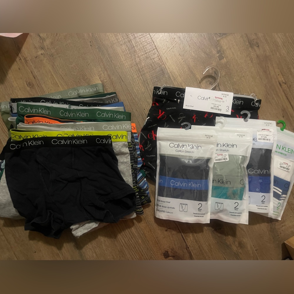 Calvin Klein 8/10 cotton boxer briefs lot